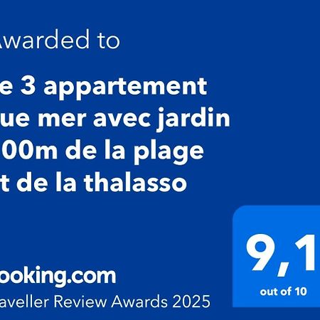 Le 3 Appartement Vue Mer Avec Jardin 100M De La Plage Et De La Thalasso Concarneau Ngoại thất bức ảnh